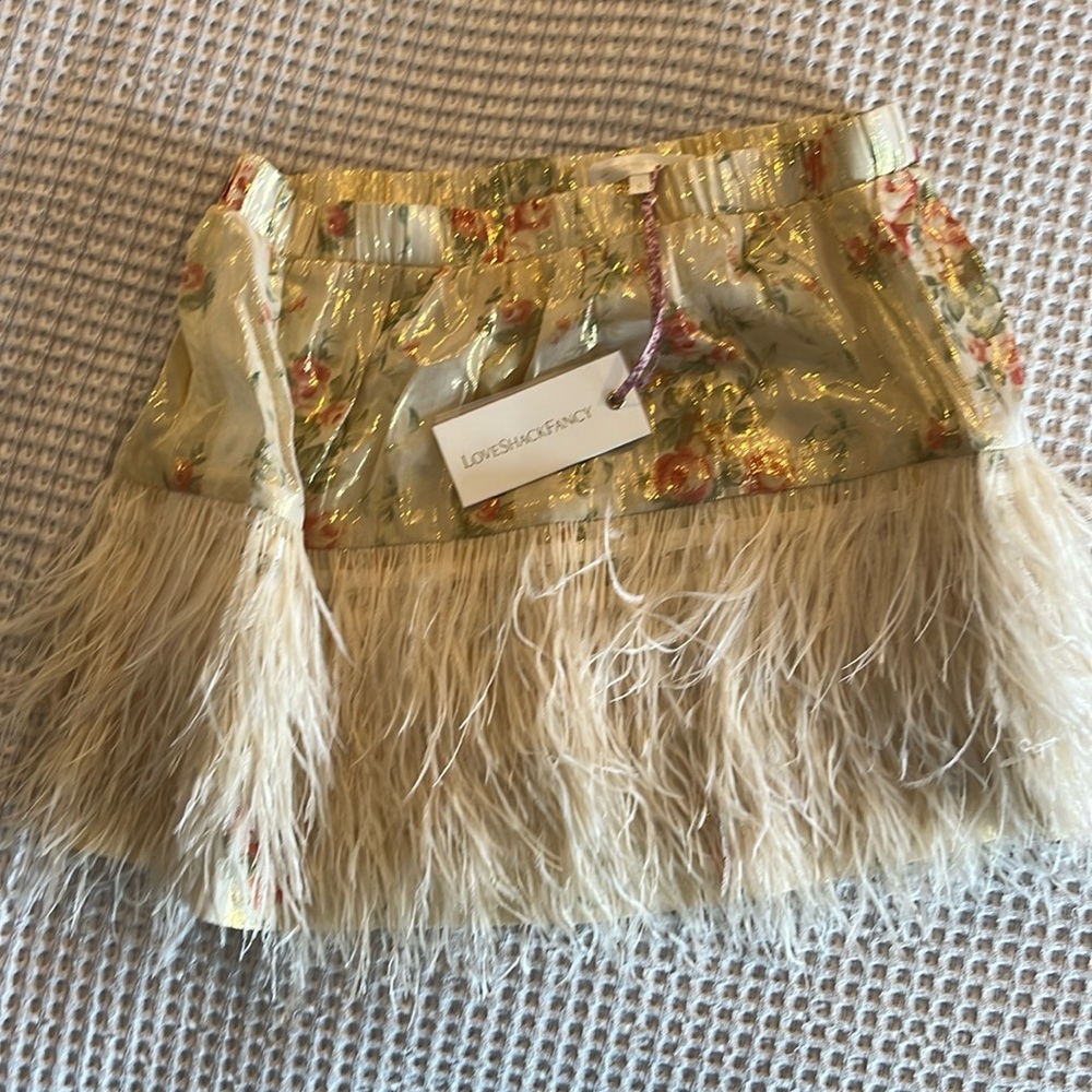 LoveShack Fancy Risha Mini Skirt, size Large , NWT
